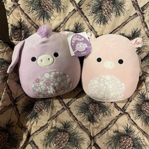 8” Delzi and 8” Peter Floral Squishmallow Bundle